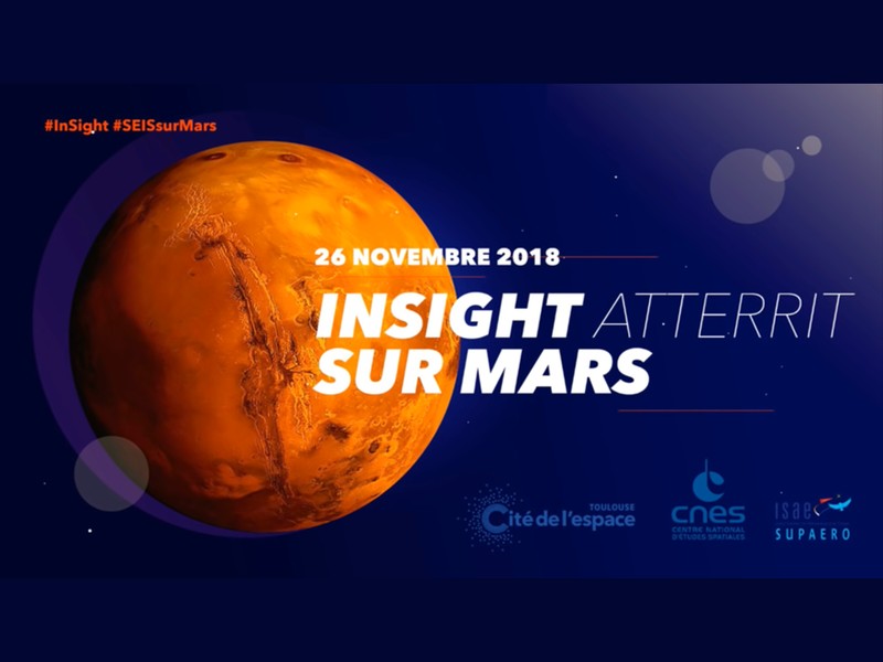 InSight se pose sur Mars en direct à la Cité de l'espace